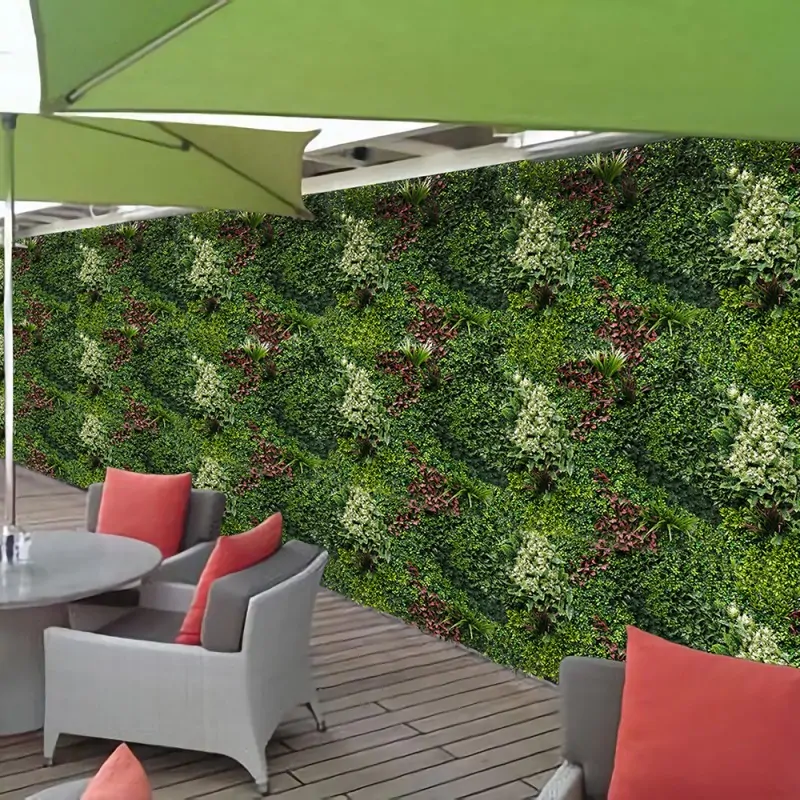 Artificial PREMIUM vertical garden tile 100 x 100cm- Anemone