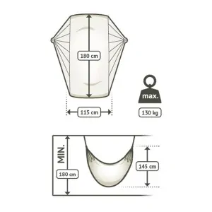 Ηammock chair Cumbia Sea Salt PP for Udine Stand