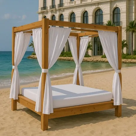 Double Wooden Beach Daybed DOUBLE DAYBED
