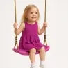 Plastic Kids Swing with Rope – Magenta