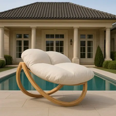 TIGA Armchair - Natural Touch (Natural Base - Ecru Cushion)