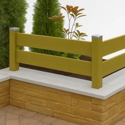 Corner Post with Grooves 8.8×8.8×200cm – For Wooden Fence Boards