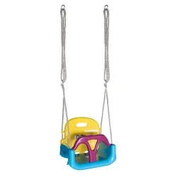 3-in-1 Baby Swing Seat with Safety Belt | yellow/purple/blue