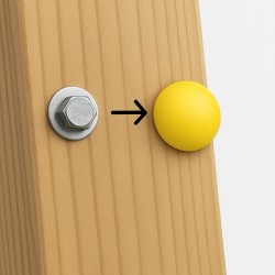Bolt Cover 6mm Yellow