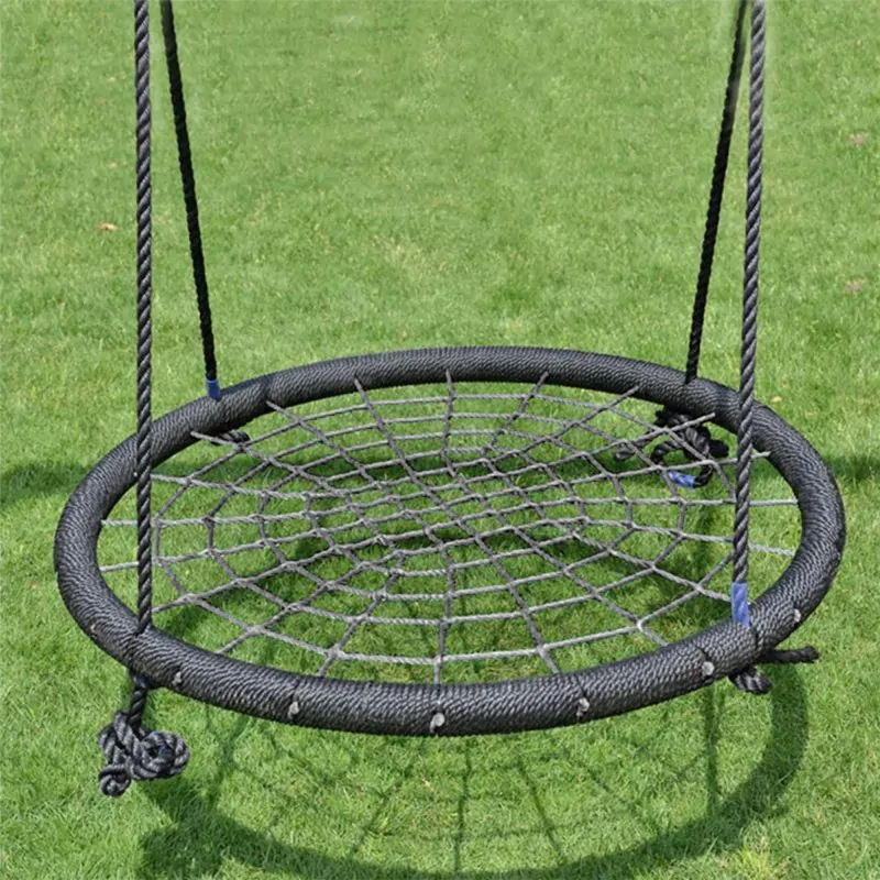 Nest Swing Rope Ø100cm – Black Round Hanging Seat