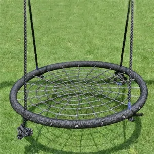 Nest Swing Rope Ø100cm – Black Round Hanging Seat