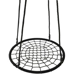 Nest Swing Rope Ø100cm – Black Round Hanging Seat