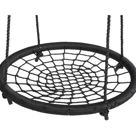 Nest Swing Rope Ø100cm – Black Round Hanging Seat