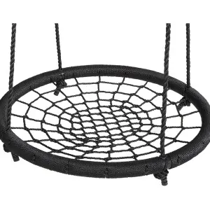 Nest Swing Rope Ø100cm – Black Round Hanging Seat