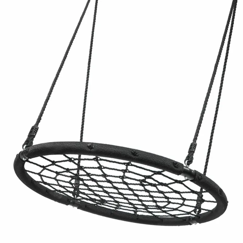 Nest Swing Rope Ø100cm – Black Round Hanging Seat