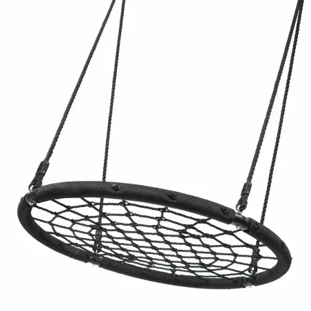 Nest Swing Rope Ø100cm – Black Round Hanging Seat