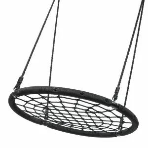 Nest Swing Rope Ø100cm – Black Round Hanging Seat