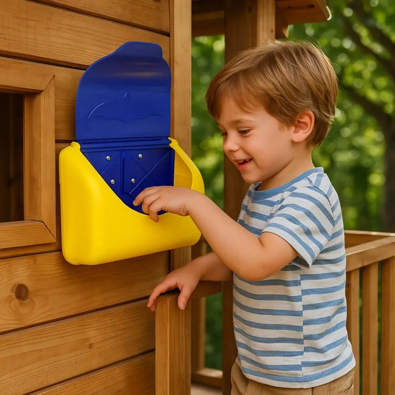 Children's Mailbox Yellow-Blue