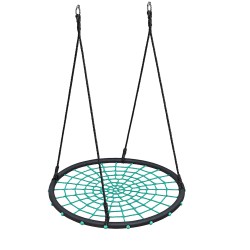 Nest Swing Ø120cm Black/Green - 4-Point Suspension