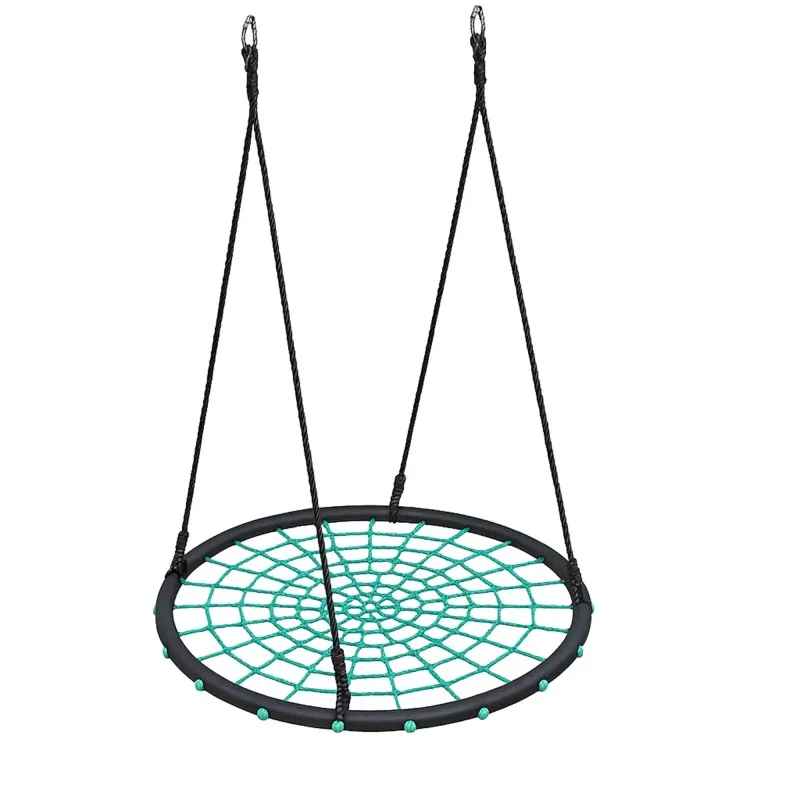 Nest Swing Ø120cm Black/Green - 4-Point Suspension