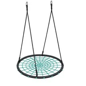 Nest Swing Ø120cm Black/Green - 4-Point Suspension