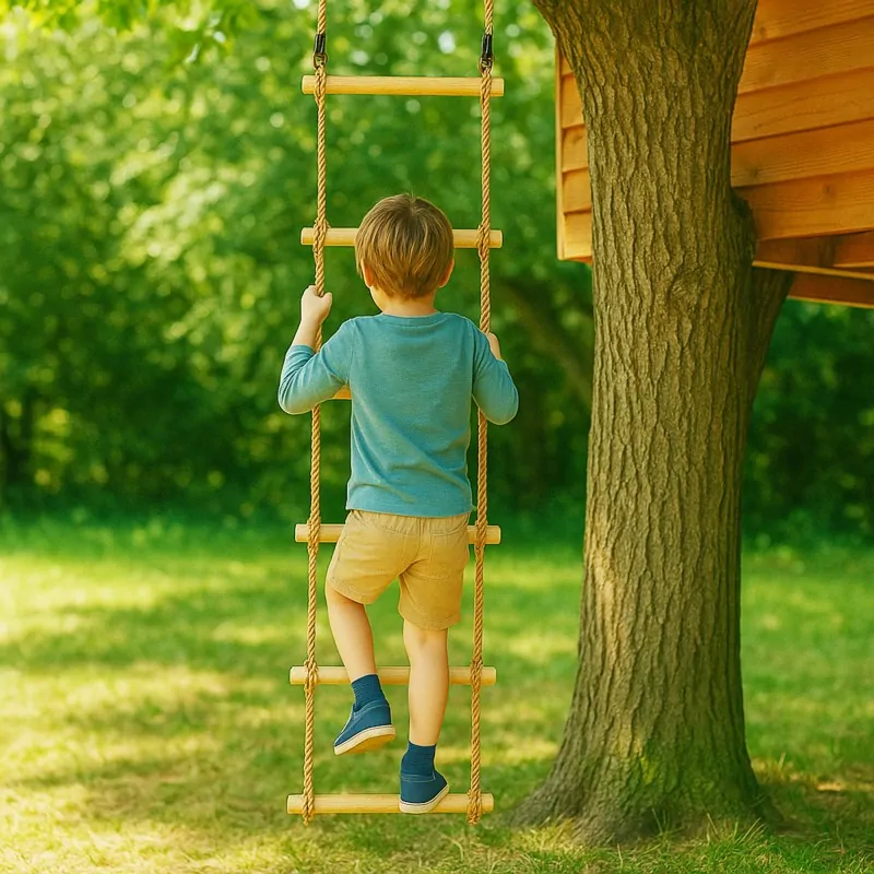 Wooden Rope Ladder for Kids 2.10m – 6 Rungs