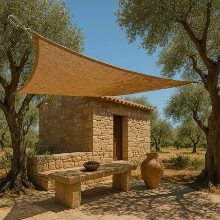 Jute Shade Sail Rectangular JUTE FIBER SHADE SAIL 420gsm RECTANGULAR 3m x 2m