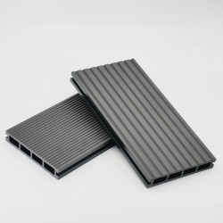 Striped WPC decking board 2,4 x 14,6 x 360cm - dark grey