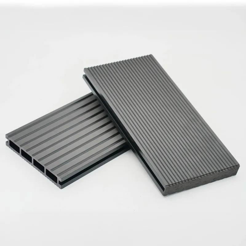 Striped WPC decking board 2,4 x 14,6 x 360cm - dark grey