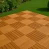 Acacia Wood Deck Tile with Interlocking Base