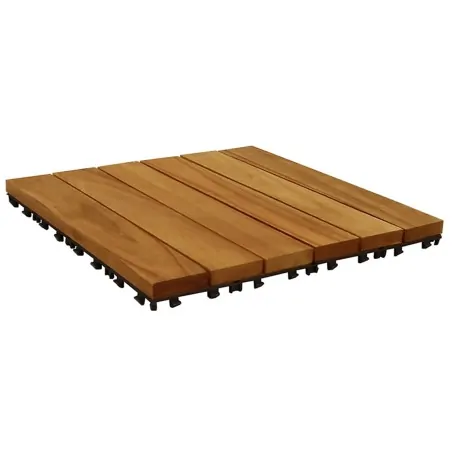 Acacia Wood Deck Tile with Interlocking Base