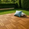 Acacia Wood Deck Tile with Interlocking Base