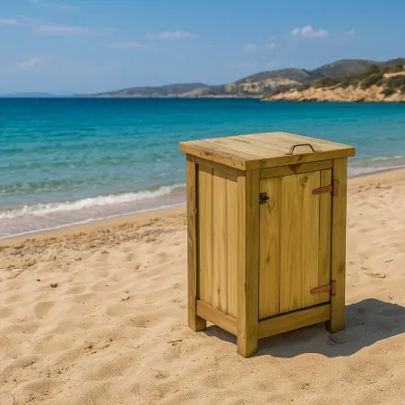 Ξύλινος Κάδος Απορριμμάτων 200lt