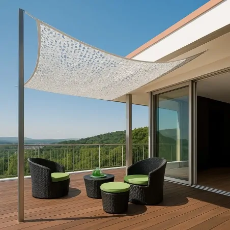 Camo Shading net white/grey  3 x 4m