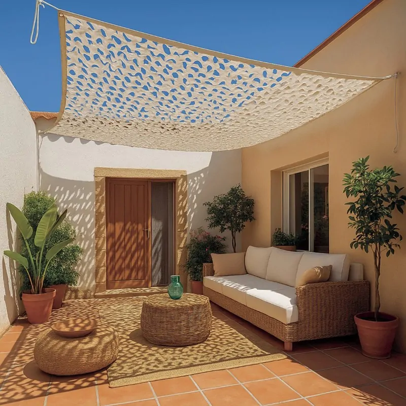 Camo Shading net white/grey  3 x 4m