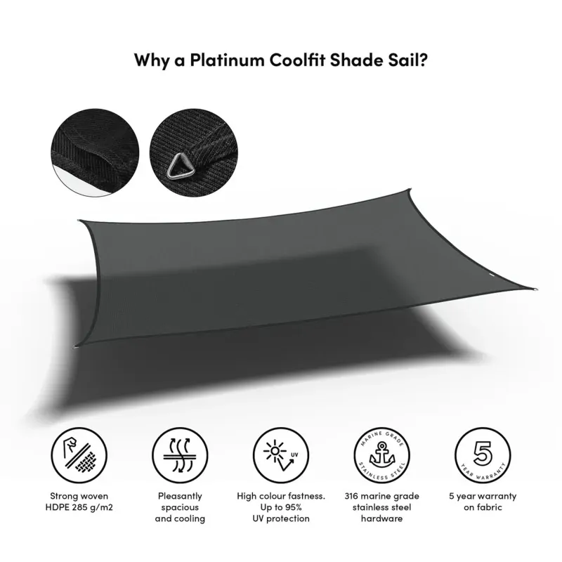 Πανί Σκίασης 285 gsm - 3 x 4m - Μαύρο