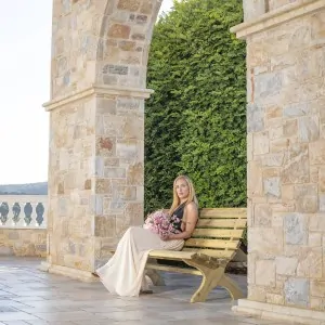 Wooden garden bench 85 x 180cm