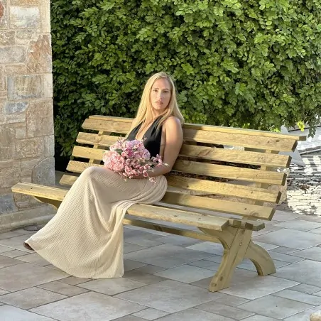 Wooden garden bench 85 x 180cm