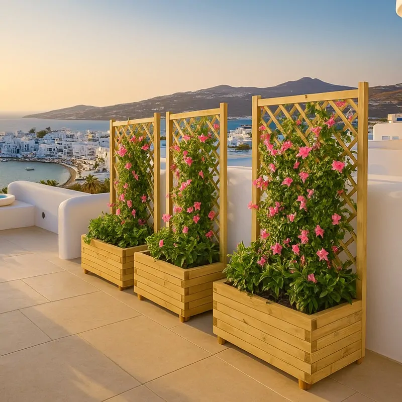 Wooden planter trellis 120(h) x 90cm