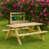 Children’s Wooden Picnic Table for Outdoor Use