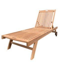 Ξύλινη Ξαπλώστρα Παραλίας 65 × 197 εκ. – Teak