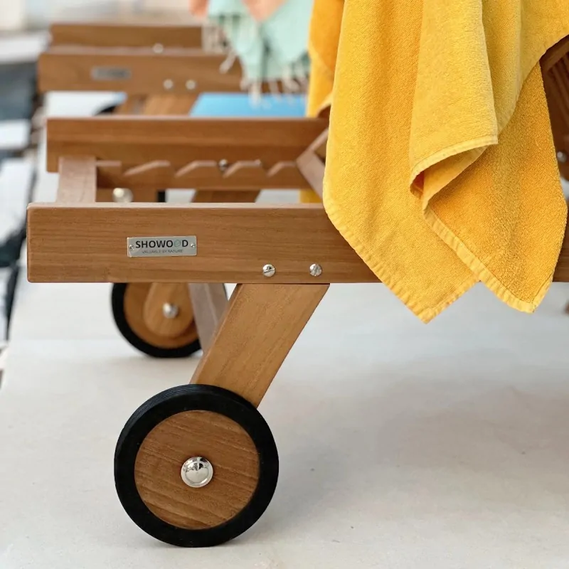 Teak Beach Lounger 197cm