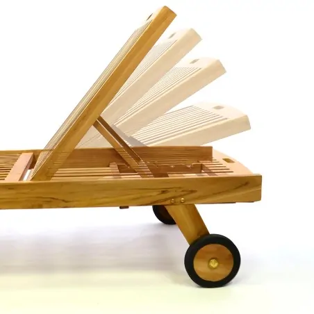 Teak Beach Lounger 197cm