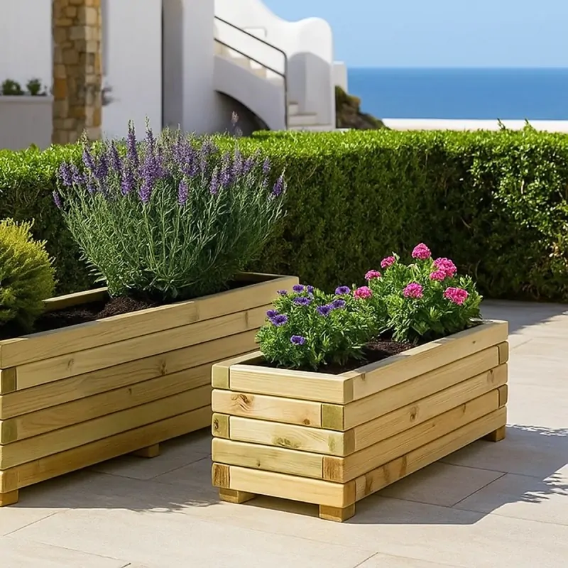 Wooden Planter 28(h) x 30 x 70cm