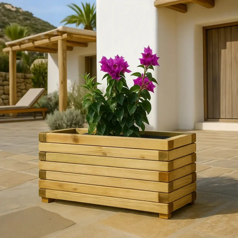 Wooden Planter 37(h) x 50 x 110cm