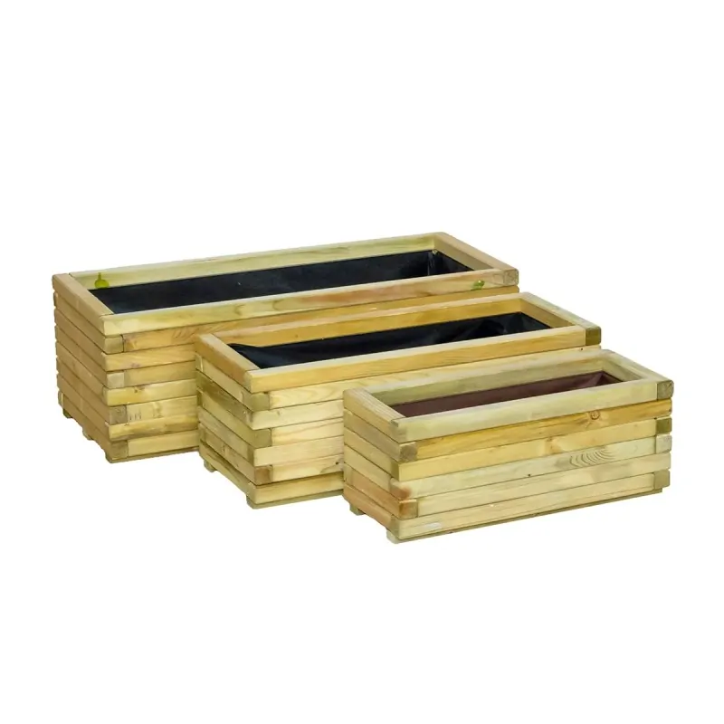 Wooden Planter 37(h) x 50 x 110cm
