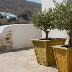 Wooden Planter Verne 65cm