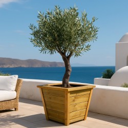 Wooden Planter Verne 45 cm