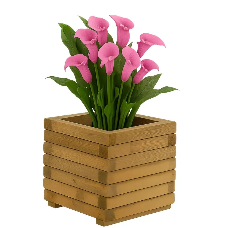 Square Wooden Planter 40 x 40 cm – 33 cm Height