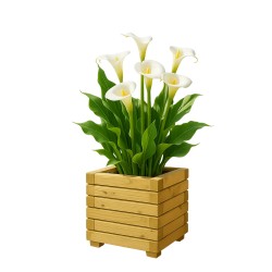 Square Wooden Planter 30 x 30 cm – 28 cm Height