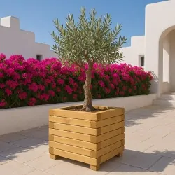 Square Wooden Planter 50 x 50 cm – 37 cm Height