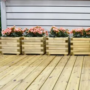 Square Wooden Planter 50 x 50 cm – 37 cm Height