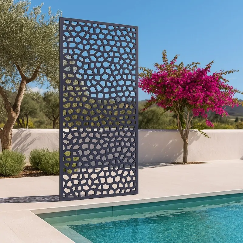 PP Mosaic trellis 100 x 200cm grey