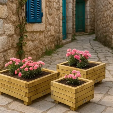 Wooden Planter Square 21(h) x 50 x 50cm