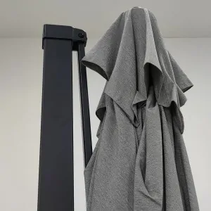 Premium Garden Umbrella 3x3.5m Anthracite Grey